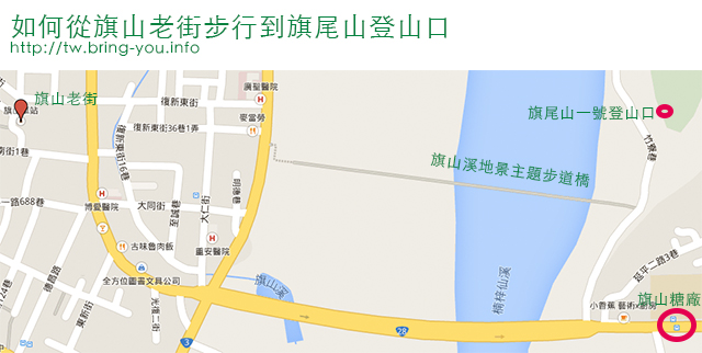 旗尾山登山口地圖