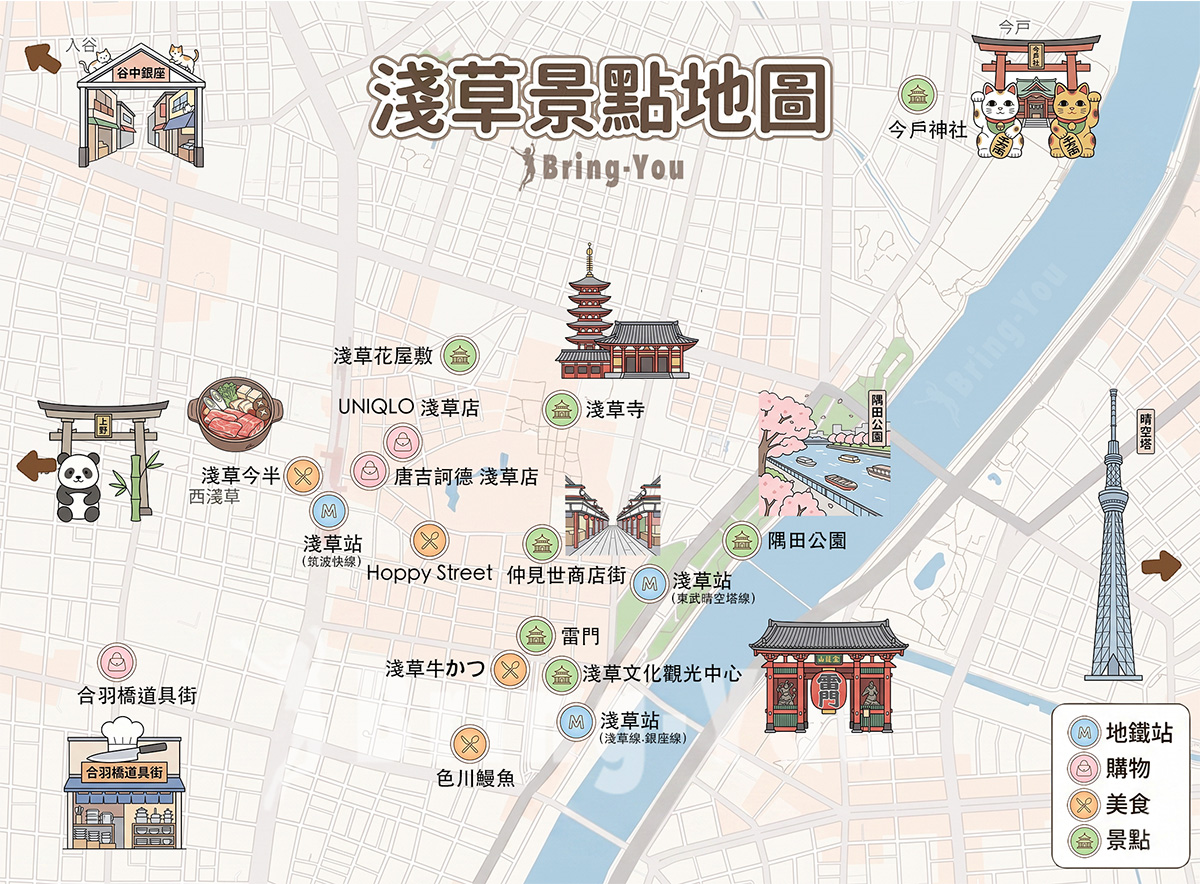 淺草景點地圖