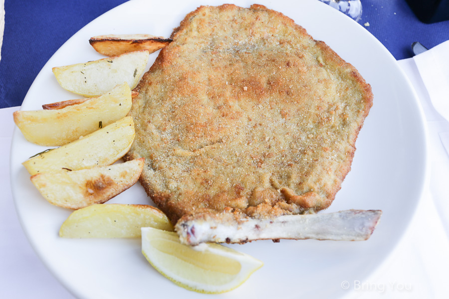 意大利米兰美食推荐|炸小牛排(Cotoletta alla Milanese)