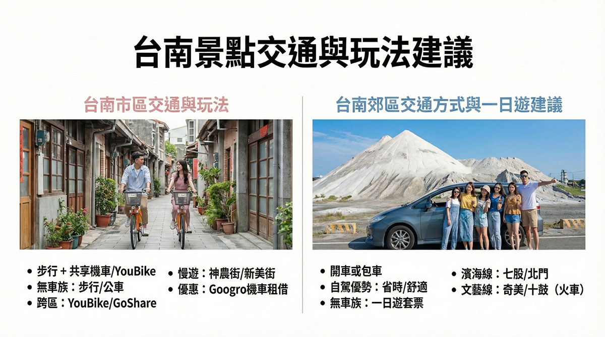 台南景點交通與玩法建議