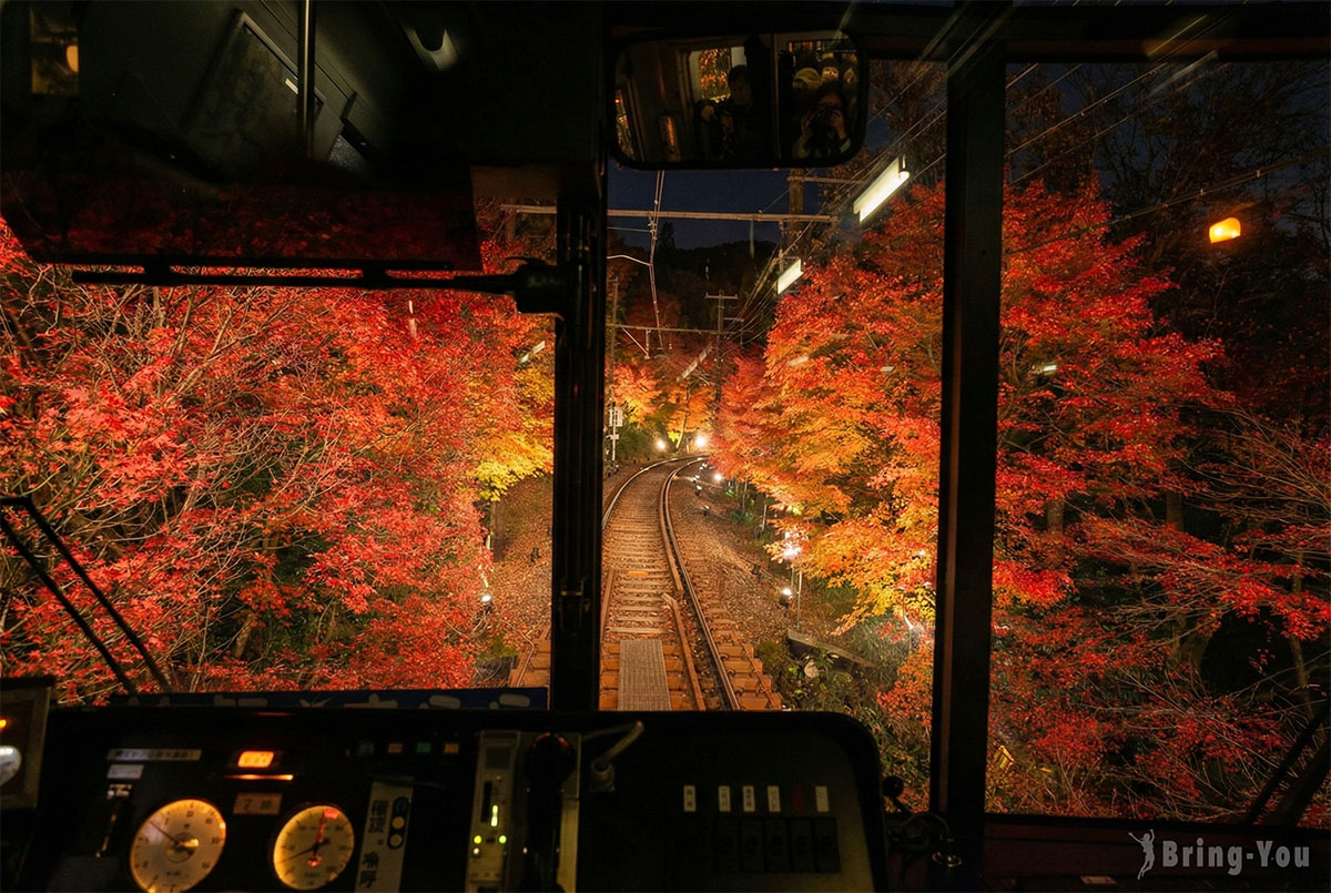 京都景點-叡山電車紅葉隧道