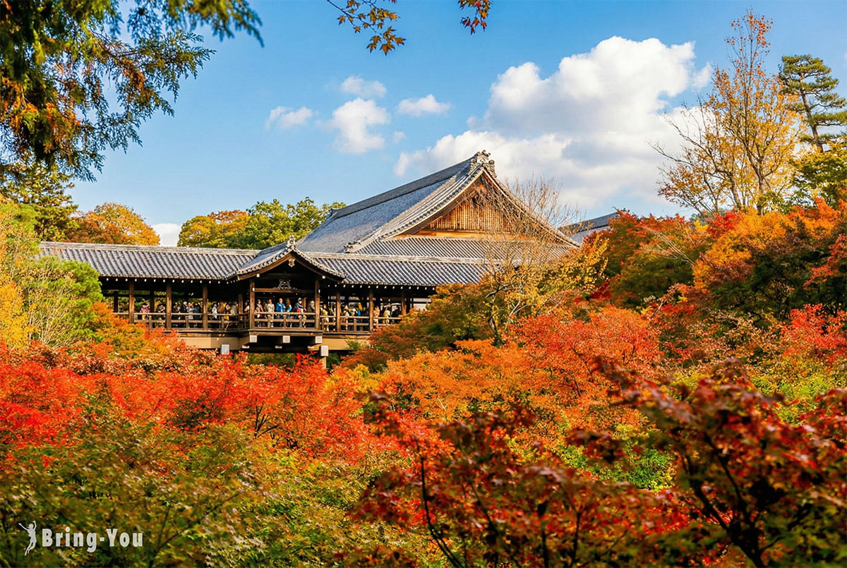 京都景點-東福寺通天橋紅葉之海震撼楓紅景觀