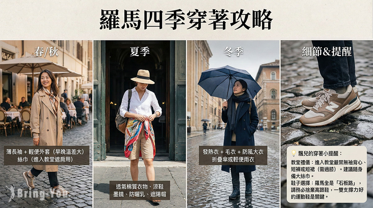 羅馬自由行四季穿著
