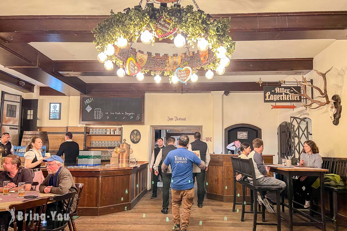 慕尼黑火车站附近餐厅|Augustiner Keller|露天啤酒花园|巴伐利亚料理