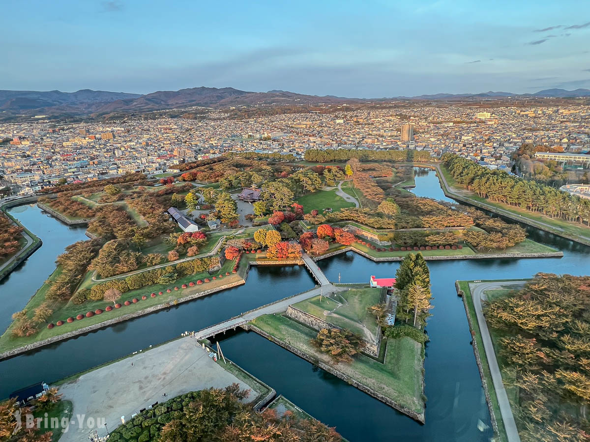 函馆五棱郭塔五芒星城堡枫叶