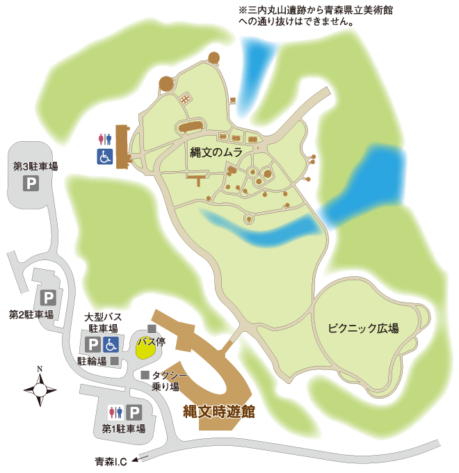 青森三內丸山遺跡地圖