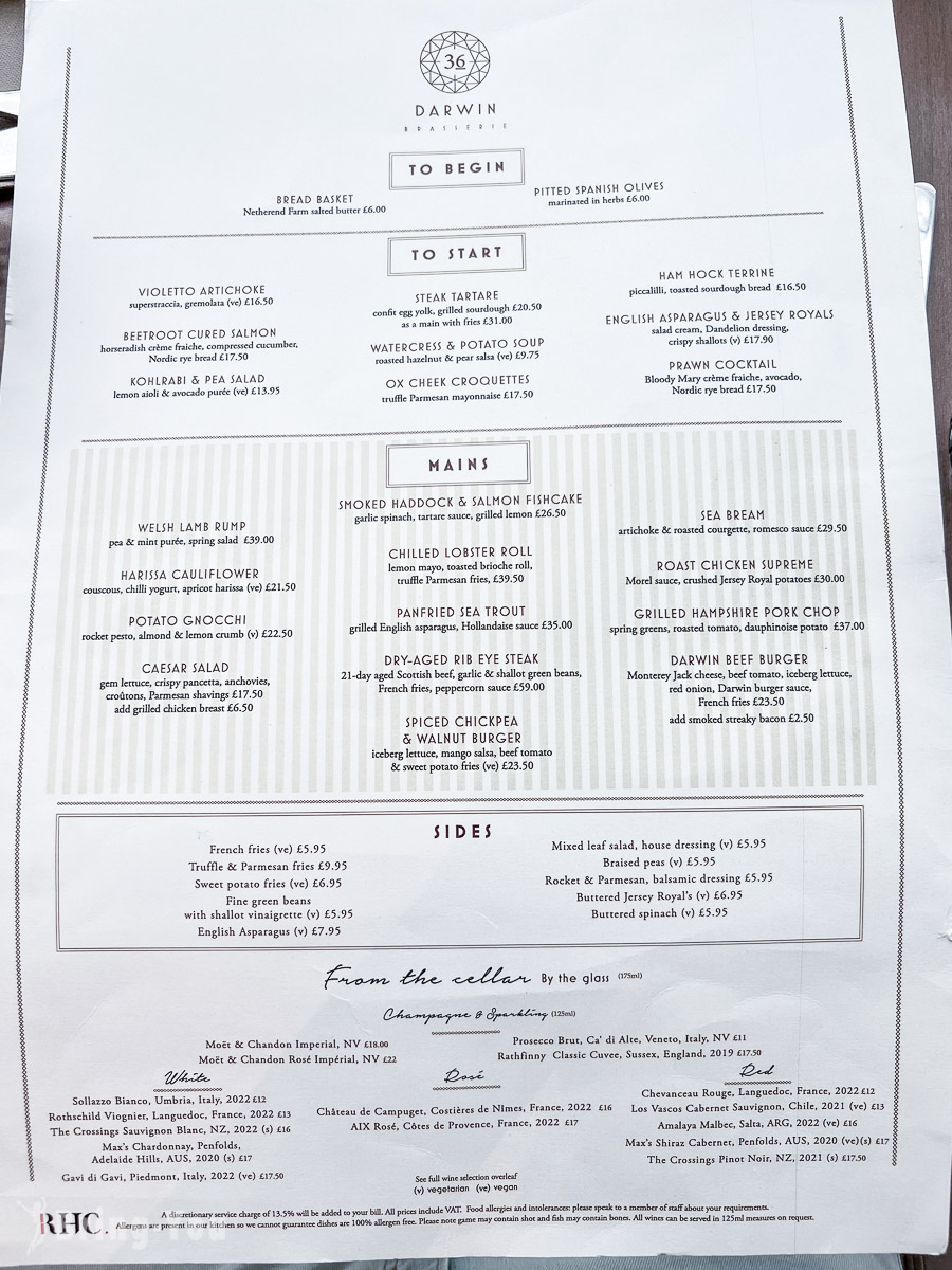 倫敦 Sky Garden 空中花園餐廳「Darwin Brasserie」