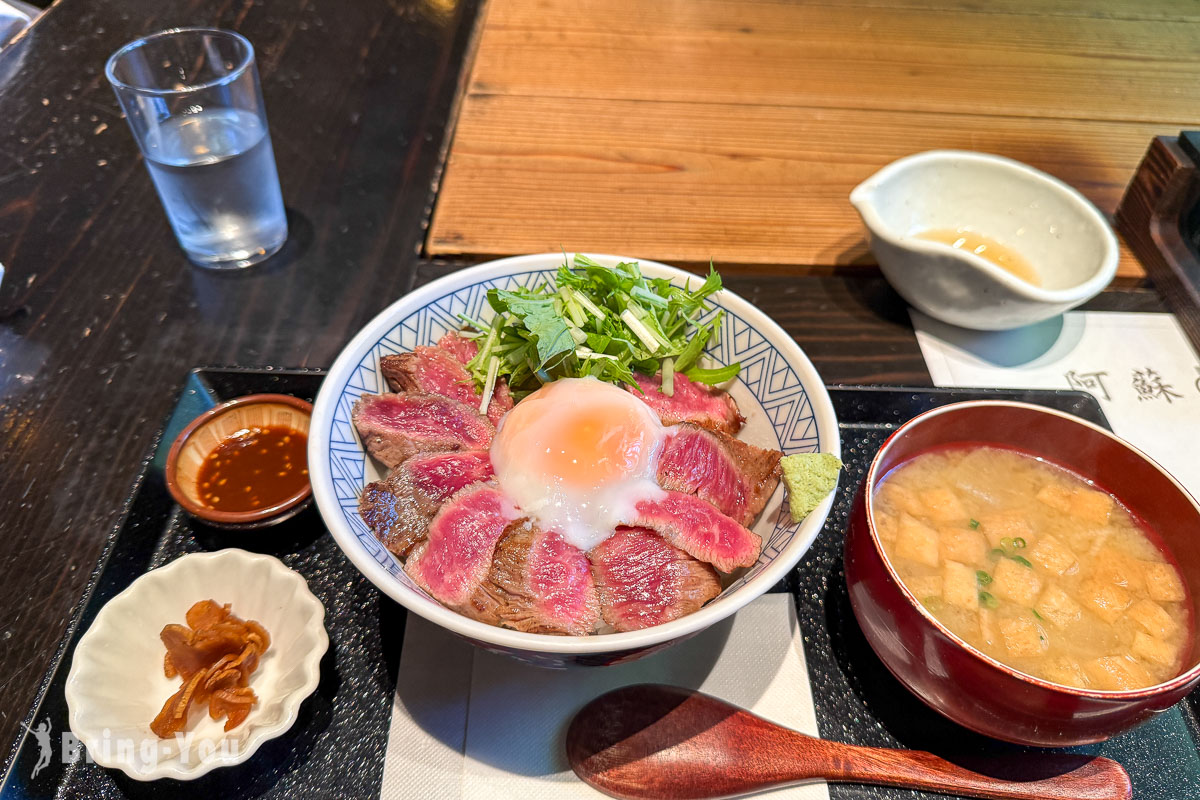 熊本城美食推薦|阿蘇庭山見茶屋|赤牛丼