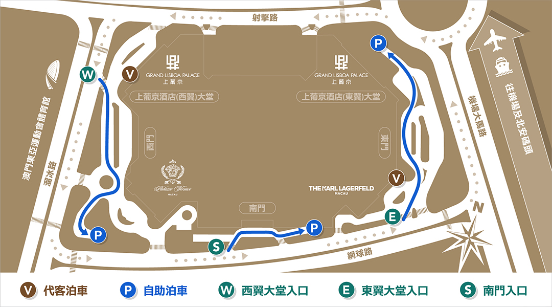澳門上葡京度假村地圖
