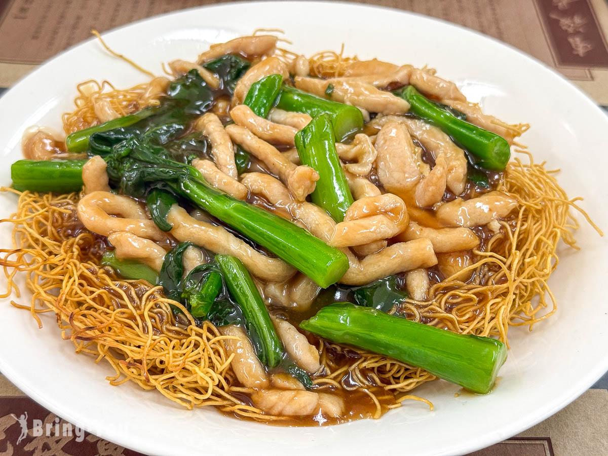 澳門大三巴美食|黃枝記粥麵招牌肉絲炒麵