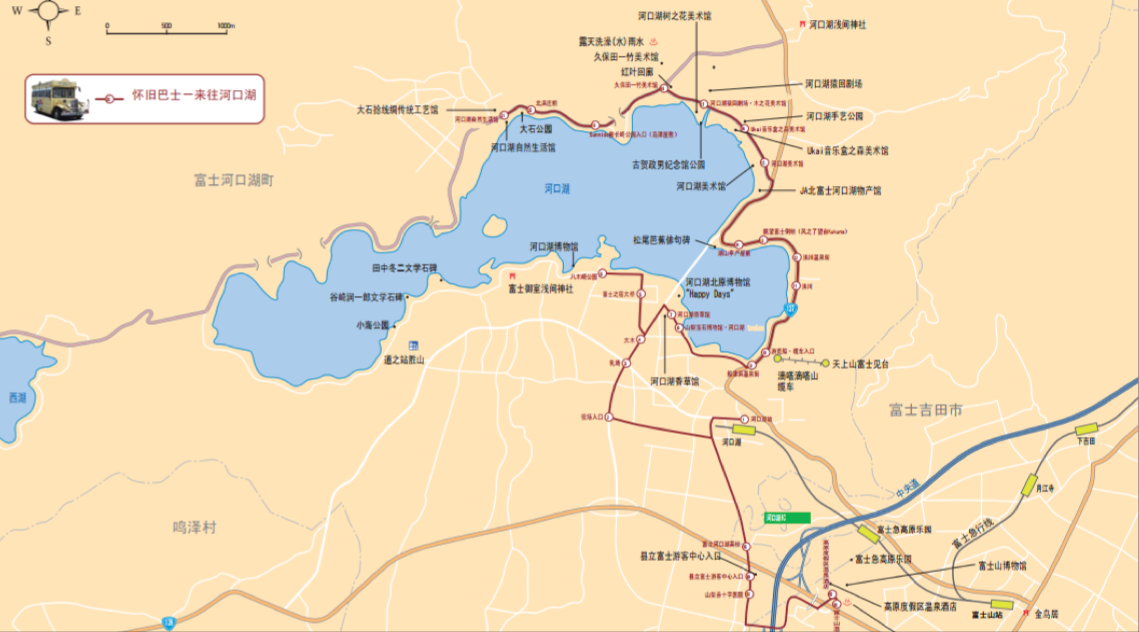 河口湖地圖