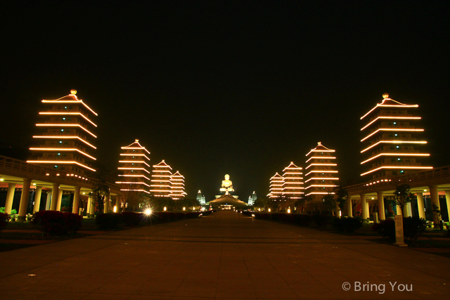 【高雄大樹景點】佛光山佛陀紀念館園區介紹、夜景