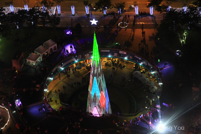 【台北聖誕點燈景點】俯瞰新北市歡樂耶誕城全夜景，3D立體光雕投影耶誕樹