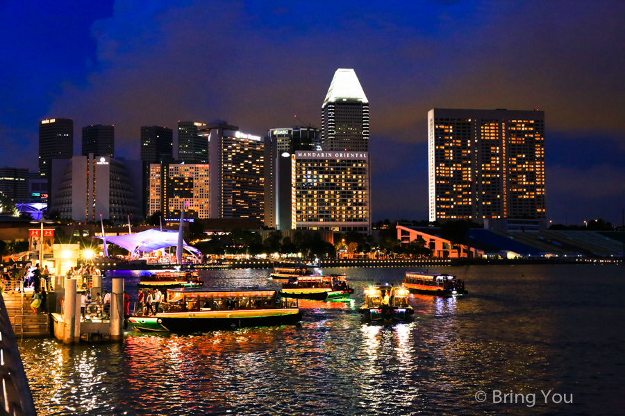 新加坡河河畔夜景