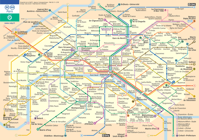 巴黎交通路線圖