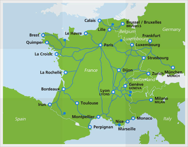 法国国铁火车SNCF路线
