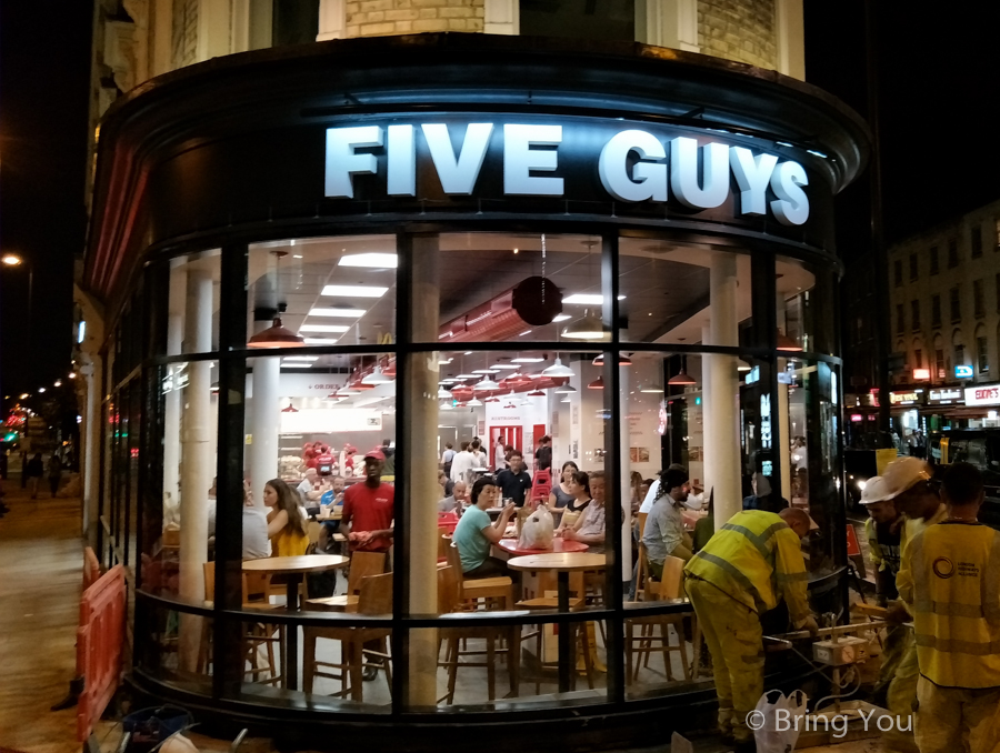 倫敦連鎖咖啡館推薦five guys