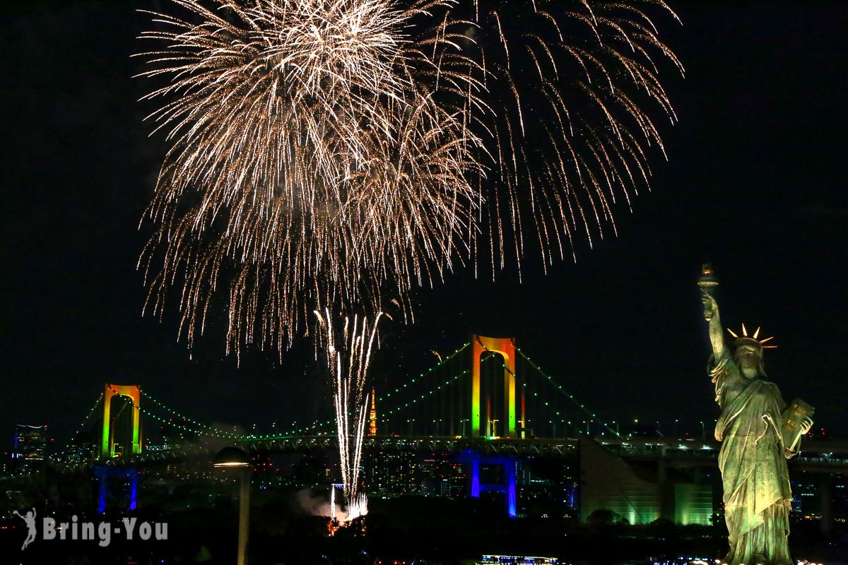 【東京看煙火】繽紛花火夢幻聖誕，冬天限定的「台場花火大會」(含最佳拍照點介紹)