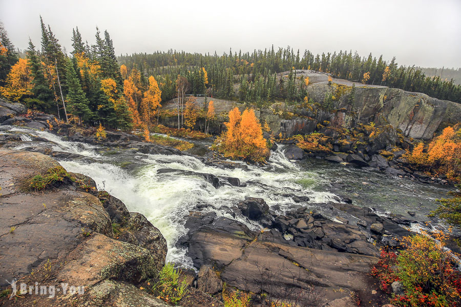 【黄刀镇白天景点】Cameron Falls hiking，加拿大卡麦隆瀑布健行