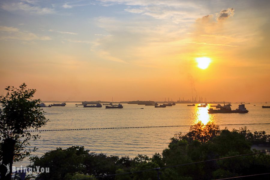 新加坡斜坡滑車夕陽