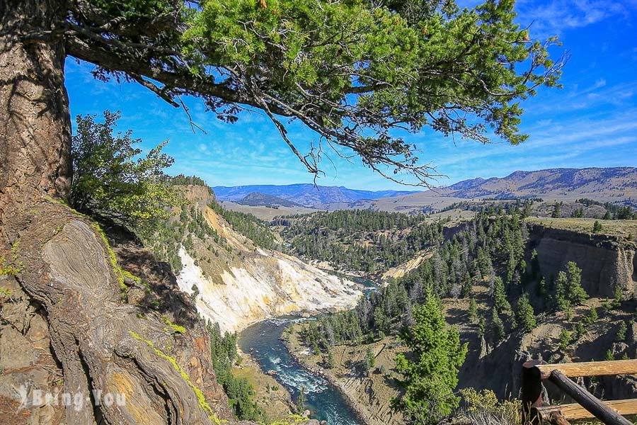 黃石瀑布 Upper and Lower Falls Yellowstone