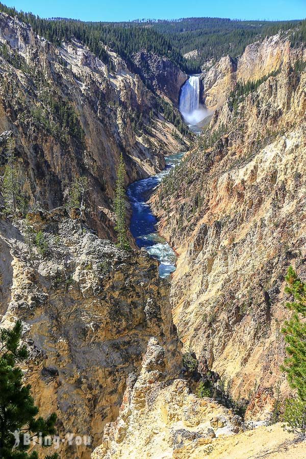 黄石瀑布 Upper and Lower Falls Yellowstone