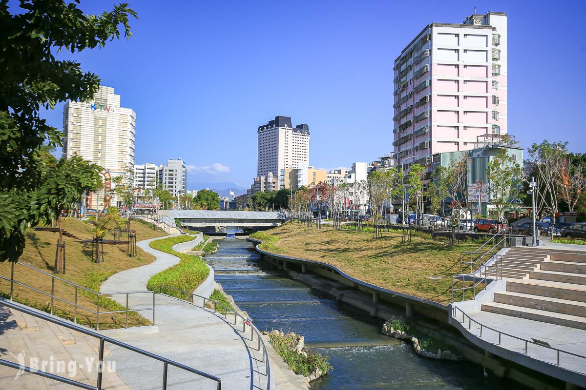 柳川藍帶水岸｜台中版清溪川，超美親水河道散步&點燈攻略