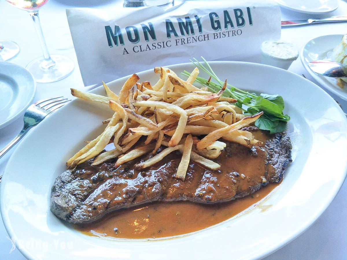 【拉斯維加斯美食】巴黎酒店 Mon Ami Gabi 品味法式料理，牛排真的超好吃