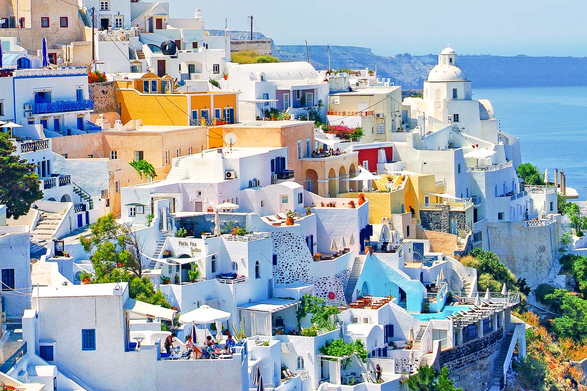 【聖托里尼費拉景點】希臘 Fira一日遊漫步路線、交通、美食攻略