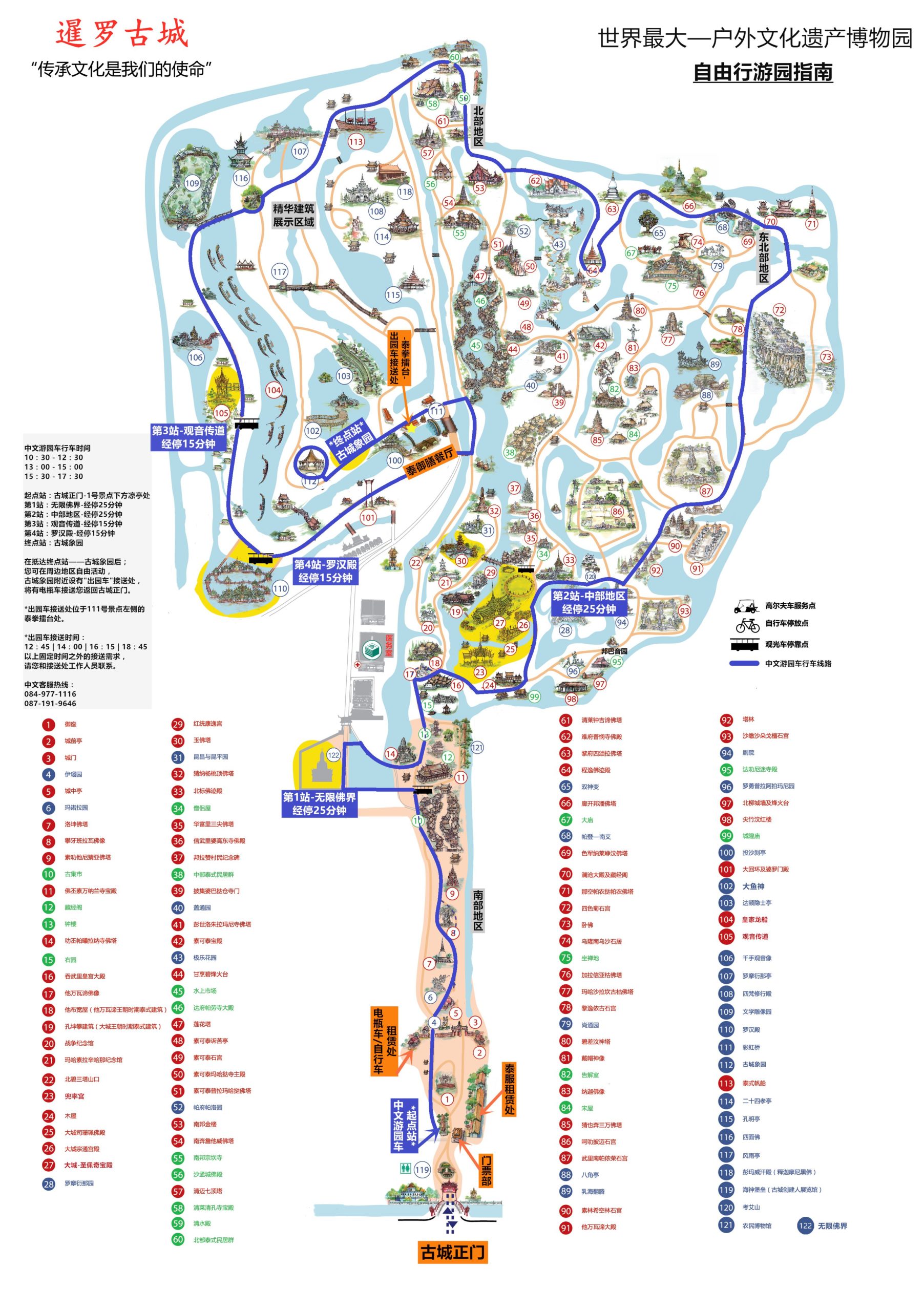 曼谷 暹罗古城76府地图