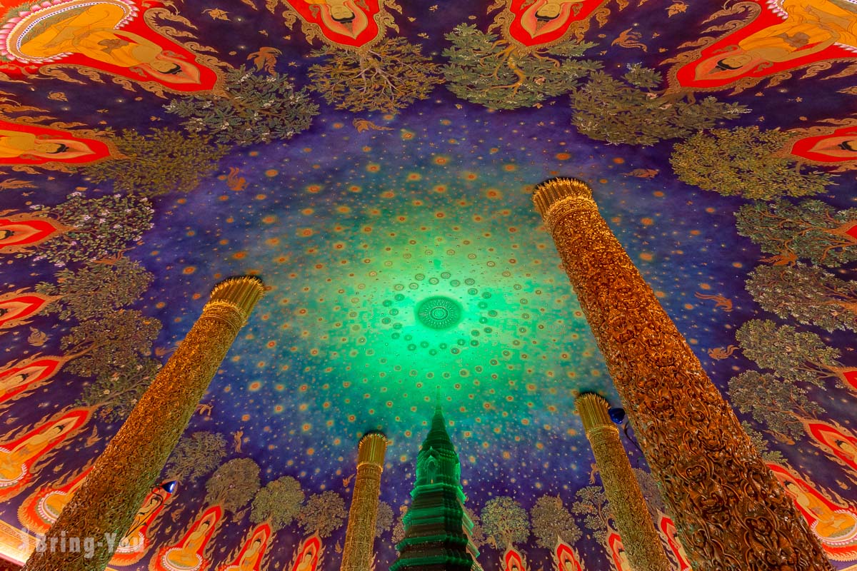 曼谷水門寺綠色琉璃佛塔